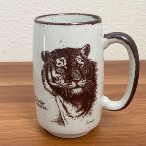 Vintage Mike Schnorr San Diego Zoo Wild Animal Park Tiger Ceramic Mug